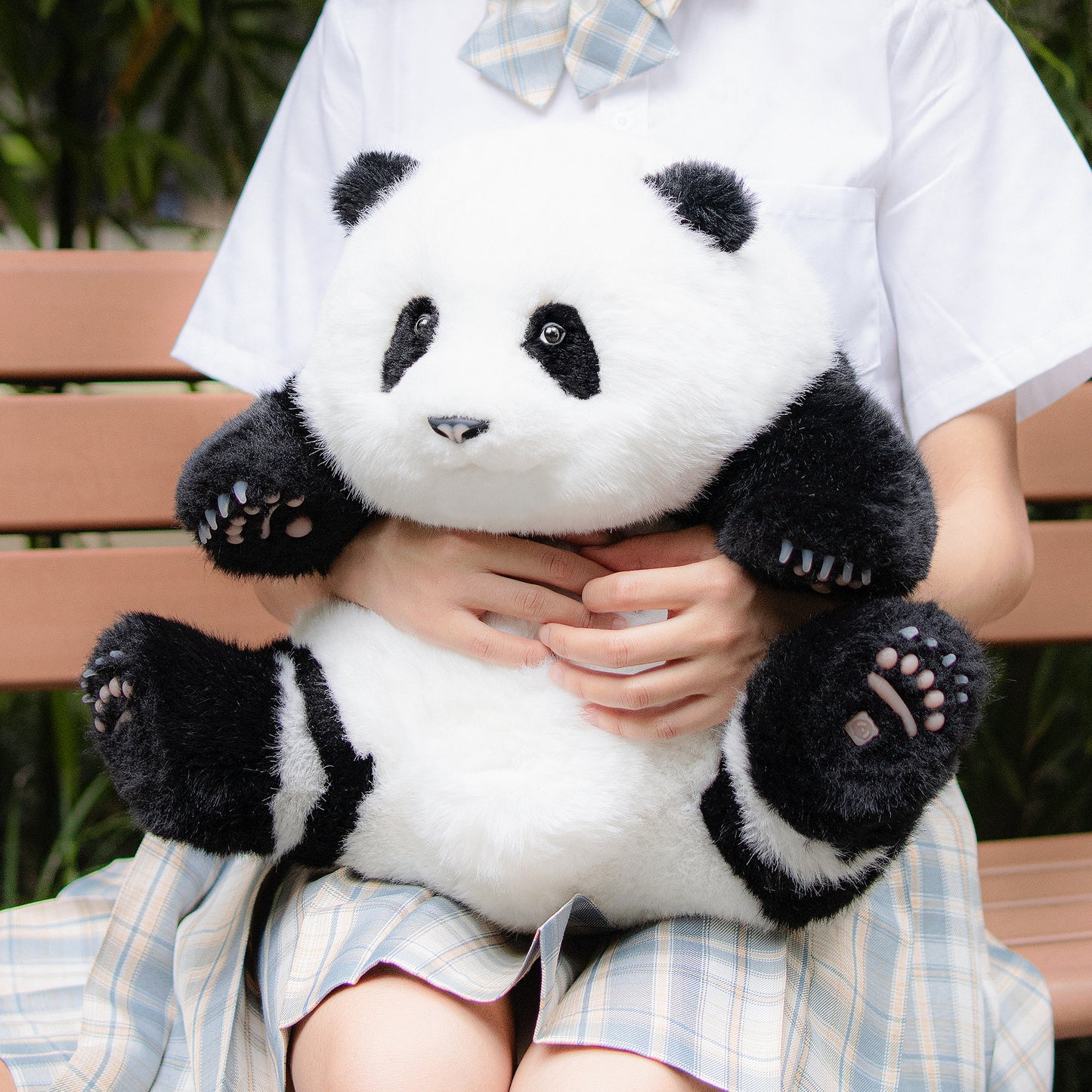 Chongker Handmade Stuffed Giant Panda Sitting (Hehua 5months old) - Chongker