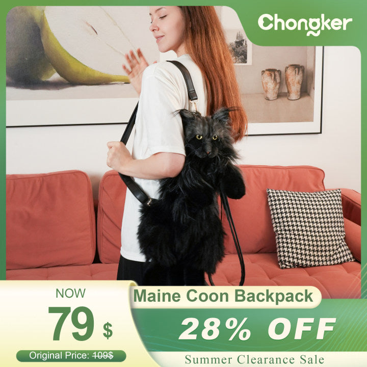 Maine Coon Cat Backpack – Realistic Cat Stylish Daypack