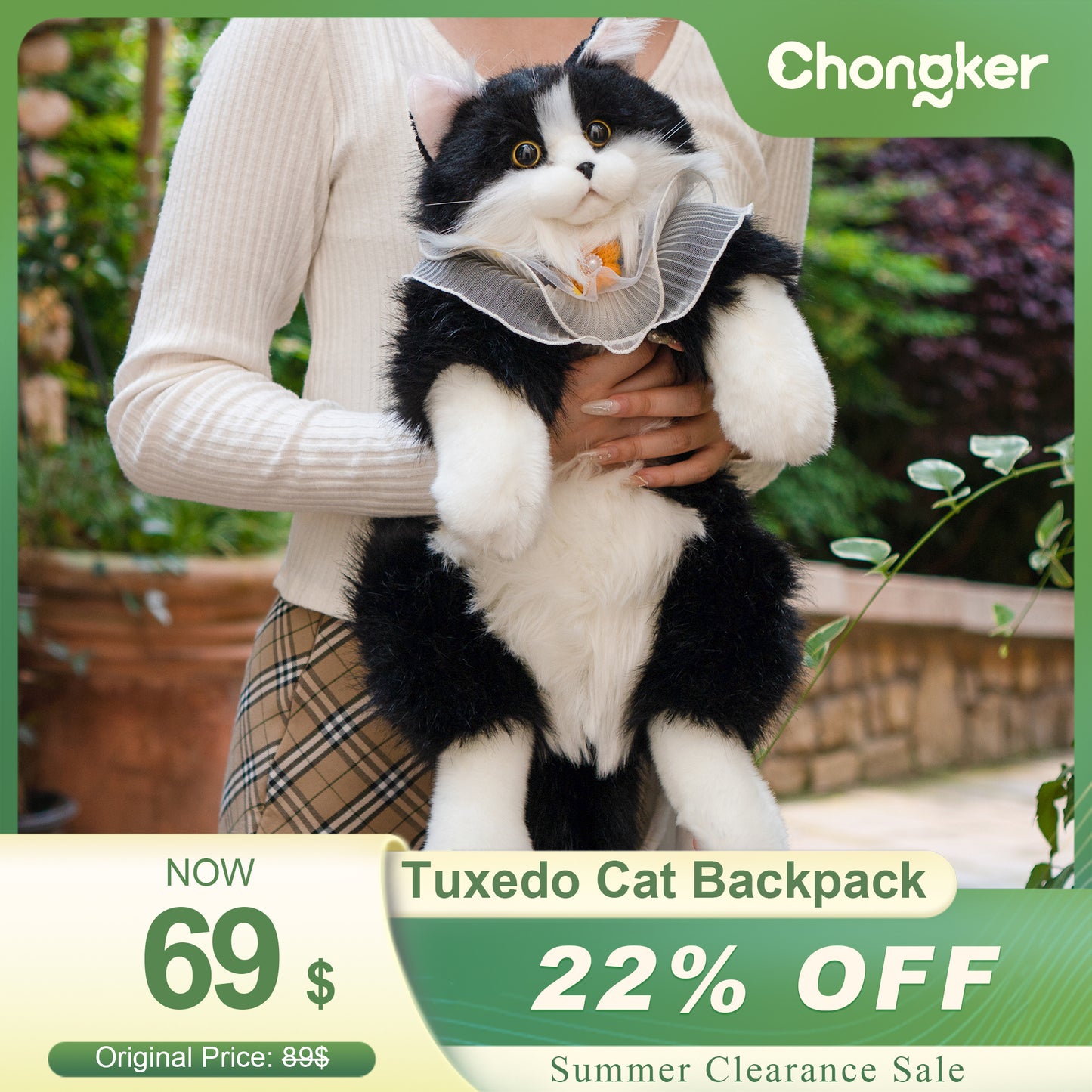 Tuxedo Cat Backpack – Cute Bag for Cat Fans Daily Companion