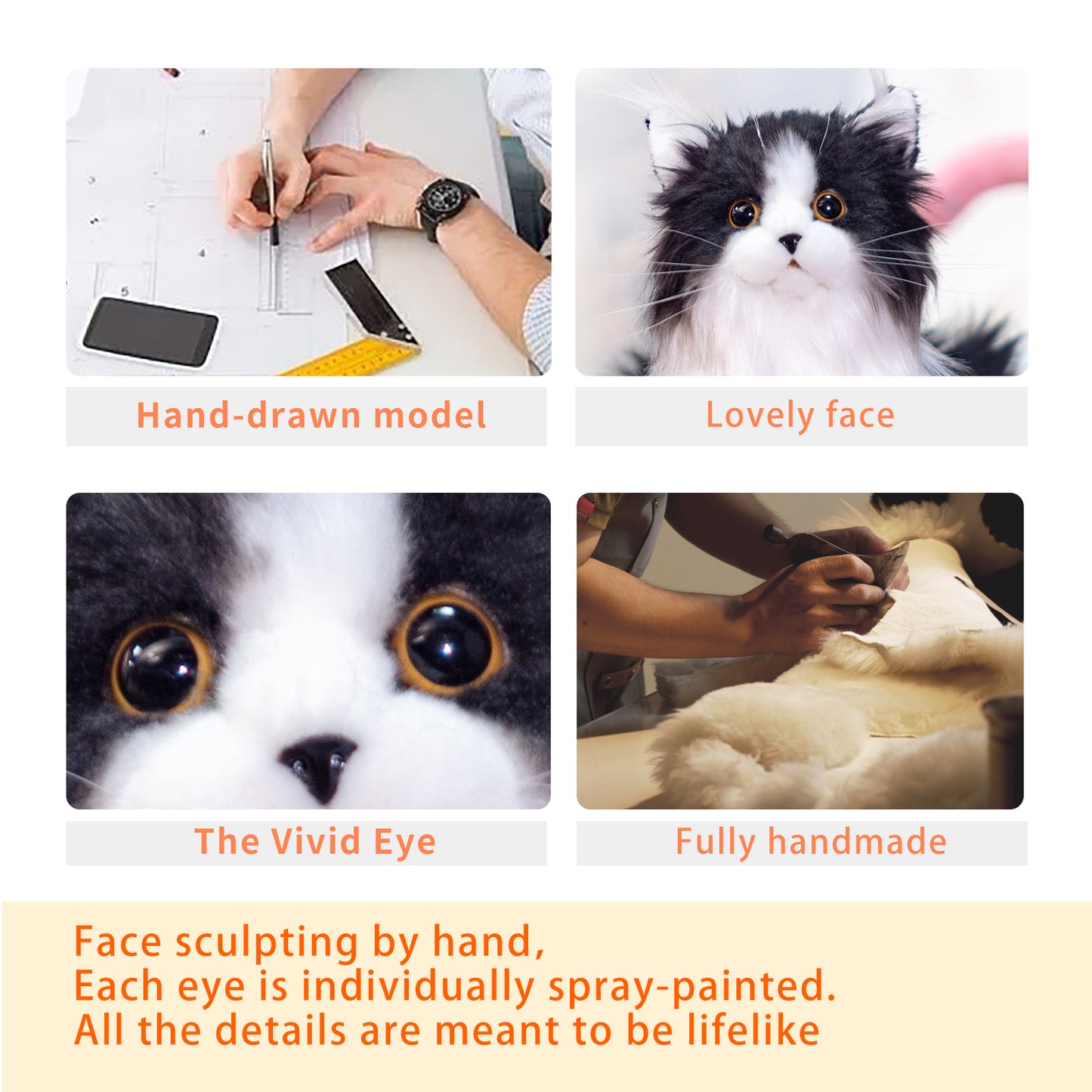 Tuxedo Cat Plush – Realistic Cat Toy for All-Age Cat Lovers