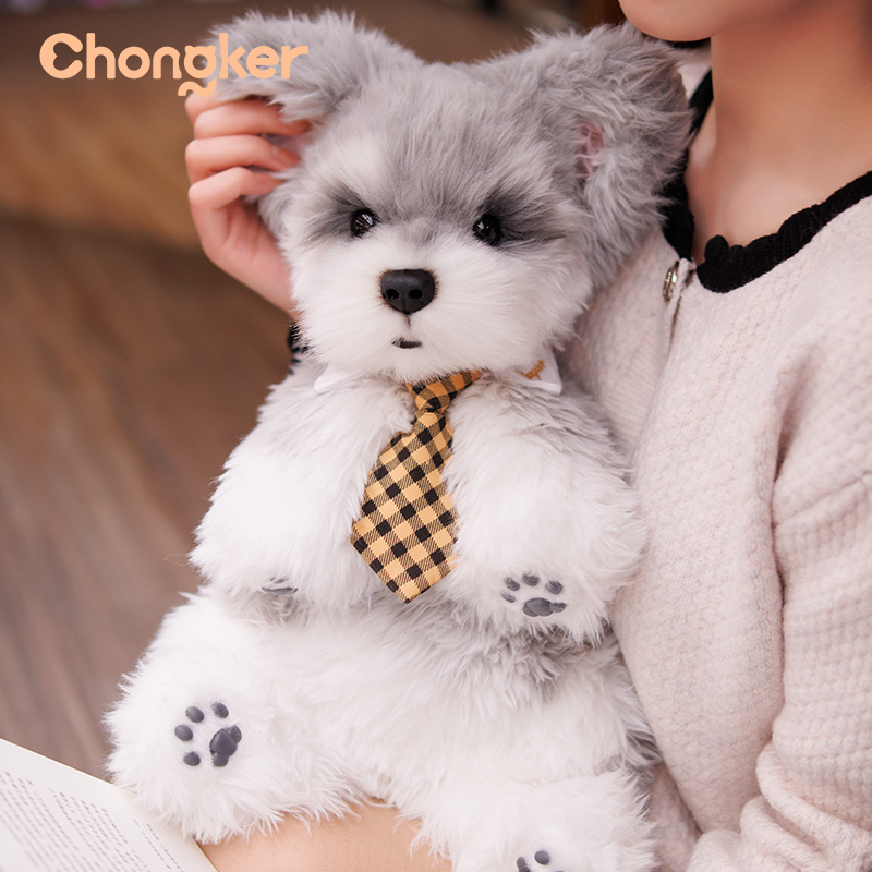 Schnauzer Backpack β Plush Dog Bag for Puppy Lovers & Kids