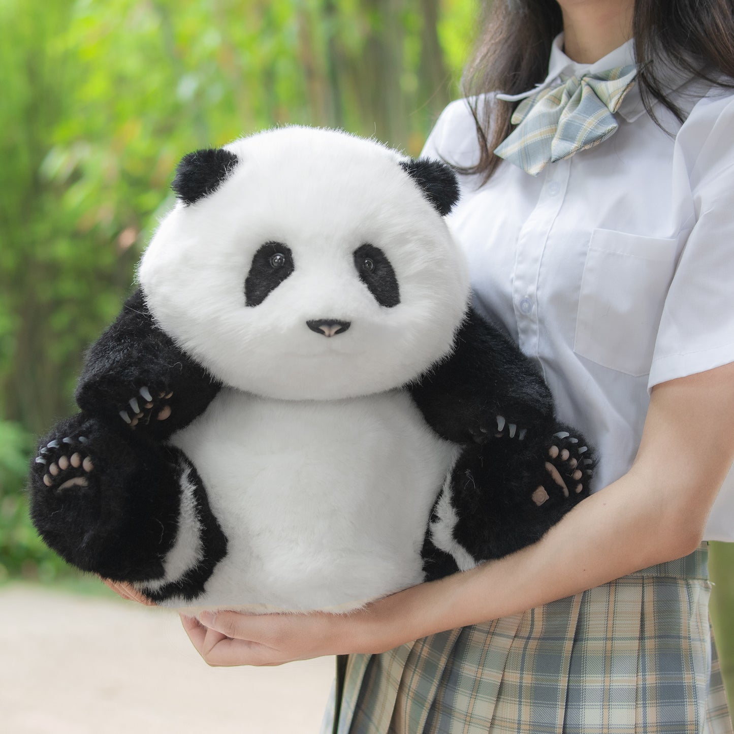 Chongker Handmade Stuffed Giant Panda Sitting (Hehua 5months old) - Chongker