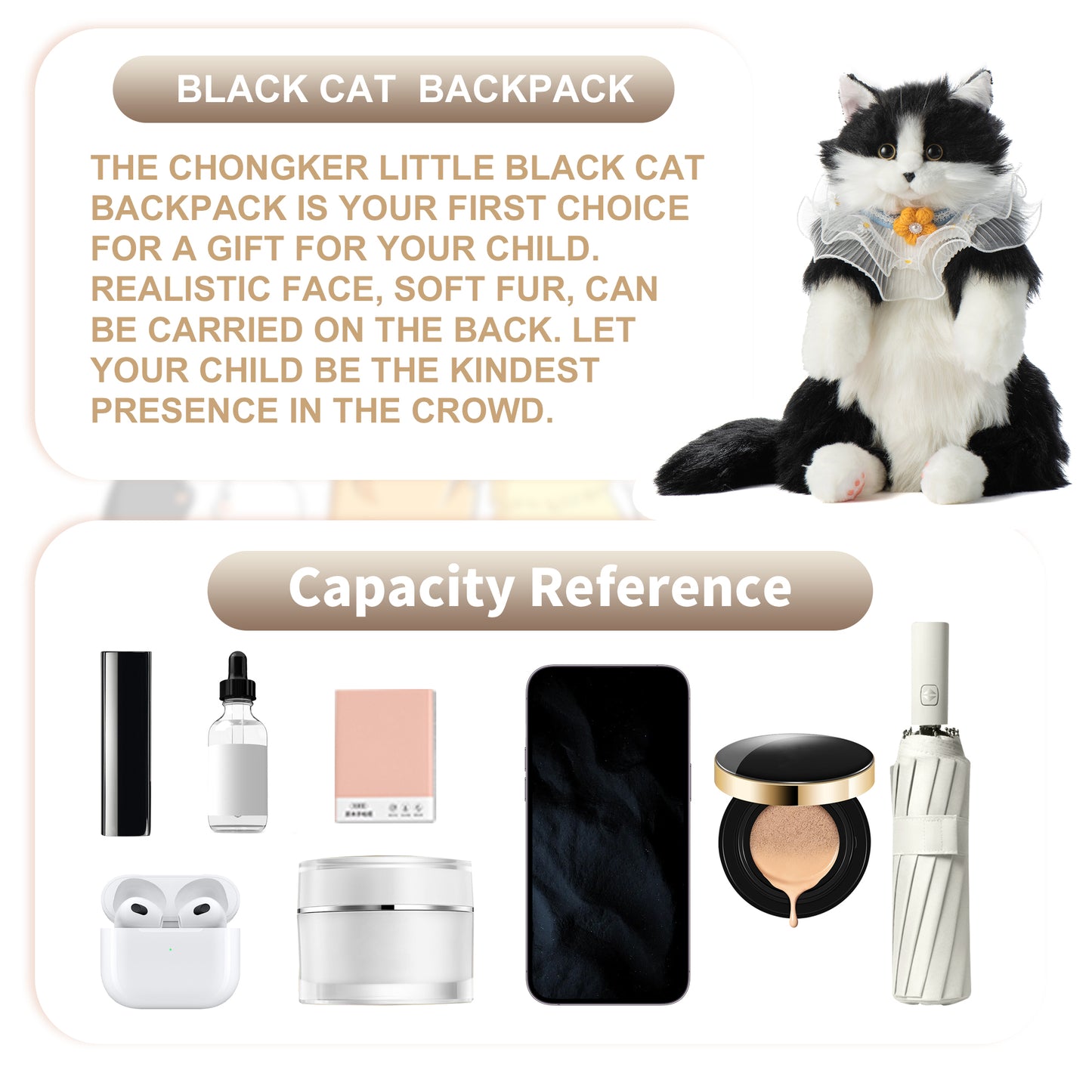 Mochila Chongket Gato Gato Negro