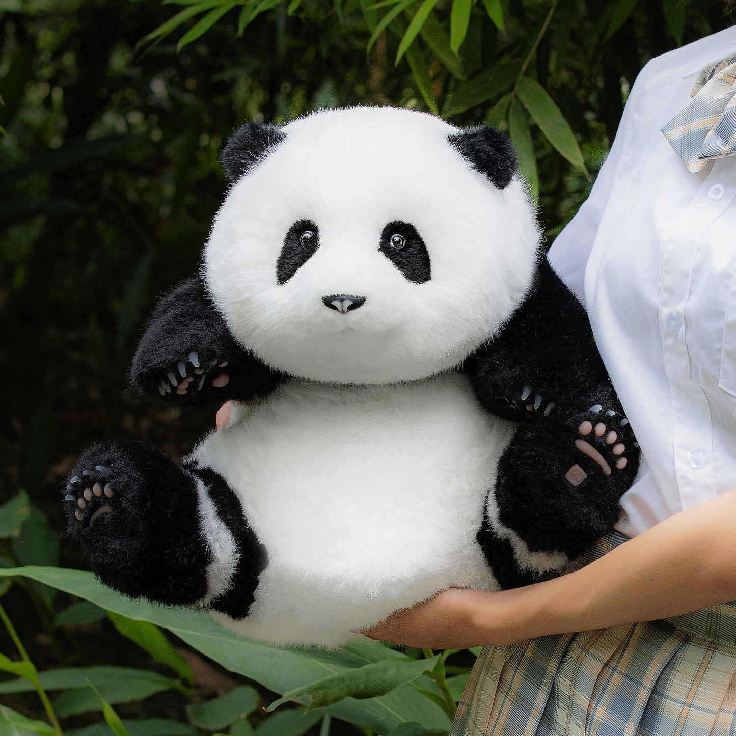 Chongker Handmade Stuffed Giant Panda Sitting (Hehua 5months old) - Chongker