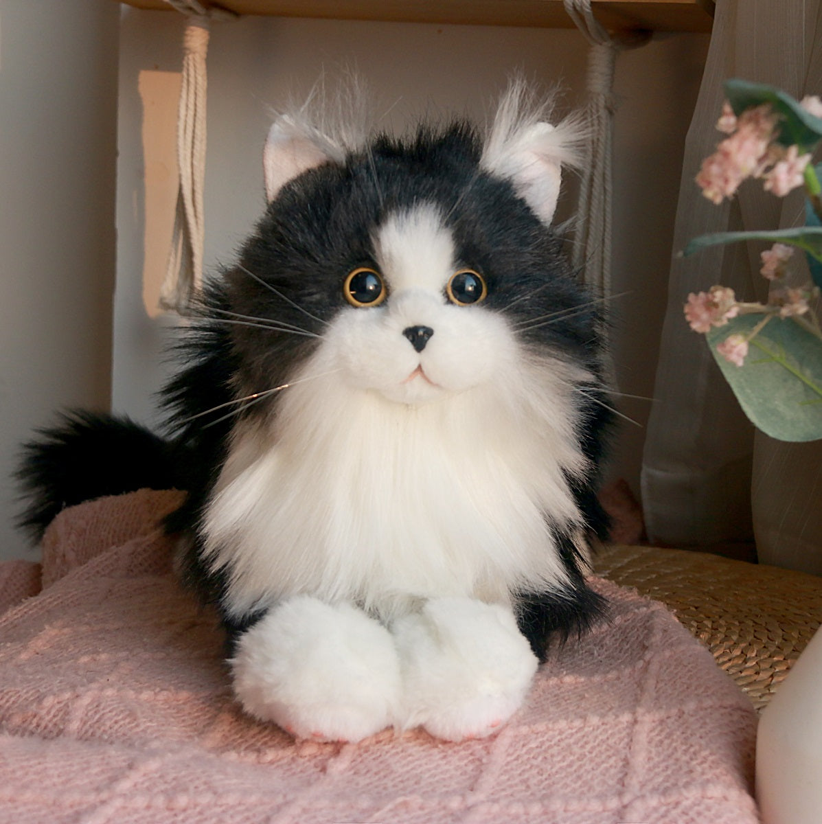 Tuxedo Cat Plush – Realistic Cat Toy for All-Age Cat Lovers