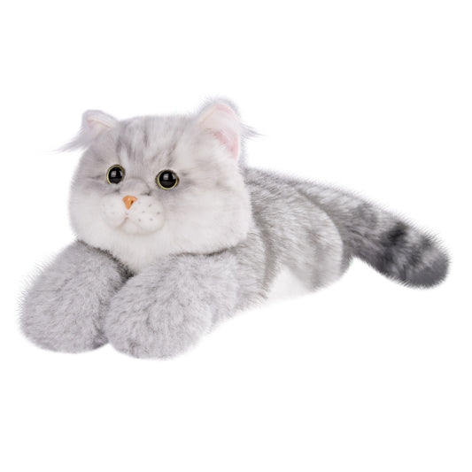 Peluche de gato británico plateado de pelo corto