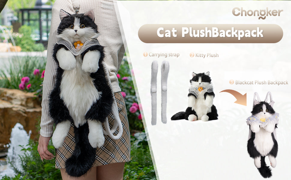 Mochila Chongket Gato Gato Negro