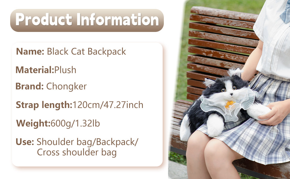 Mochila Chongket Gato Gato Negro