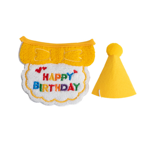 Birthday Bib and Hat- Decorations for Cats & Dogs
