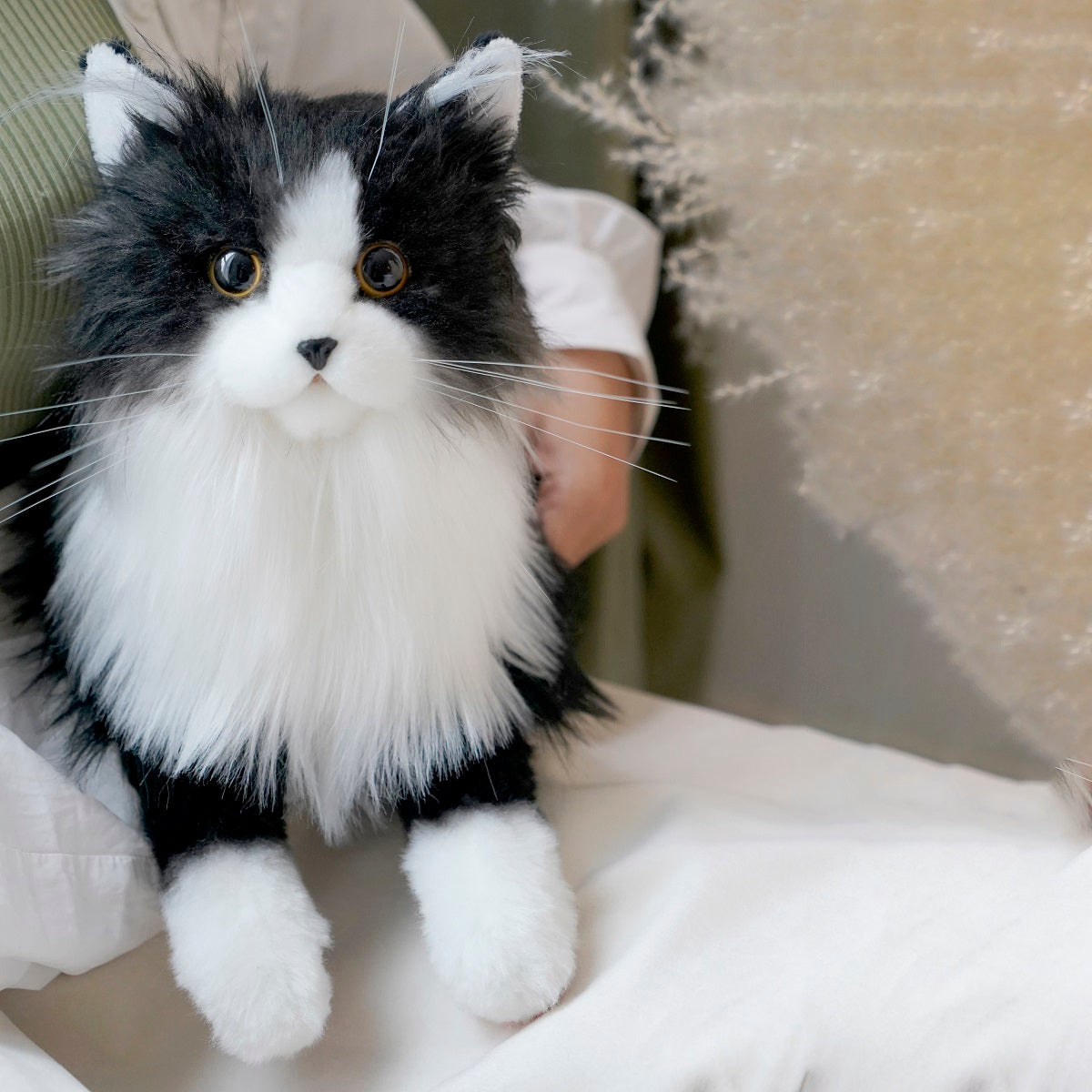 Tuxedo Cat Plush – Realistic Cat Toy for All-Age Cat Lovers