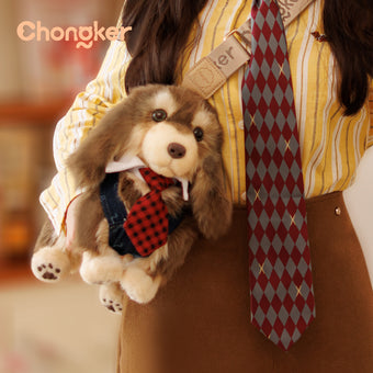 compare product Dachshund Shoulder Bag – Plush Dog Purse for Girls