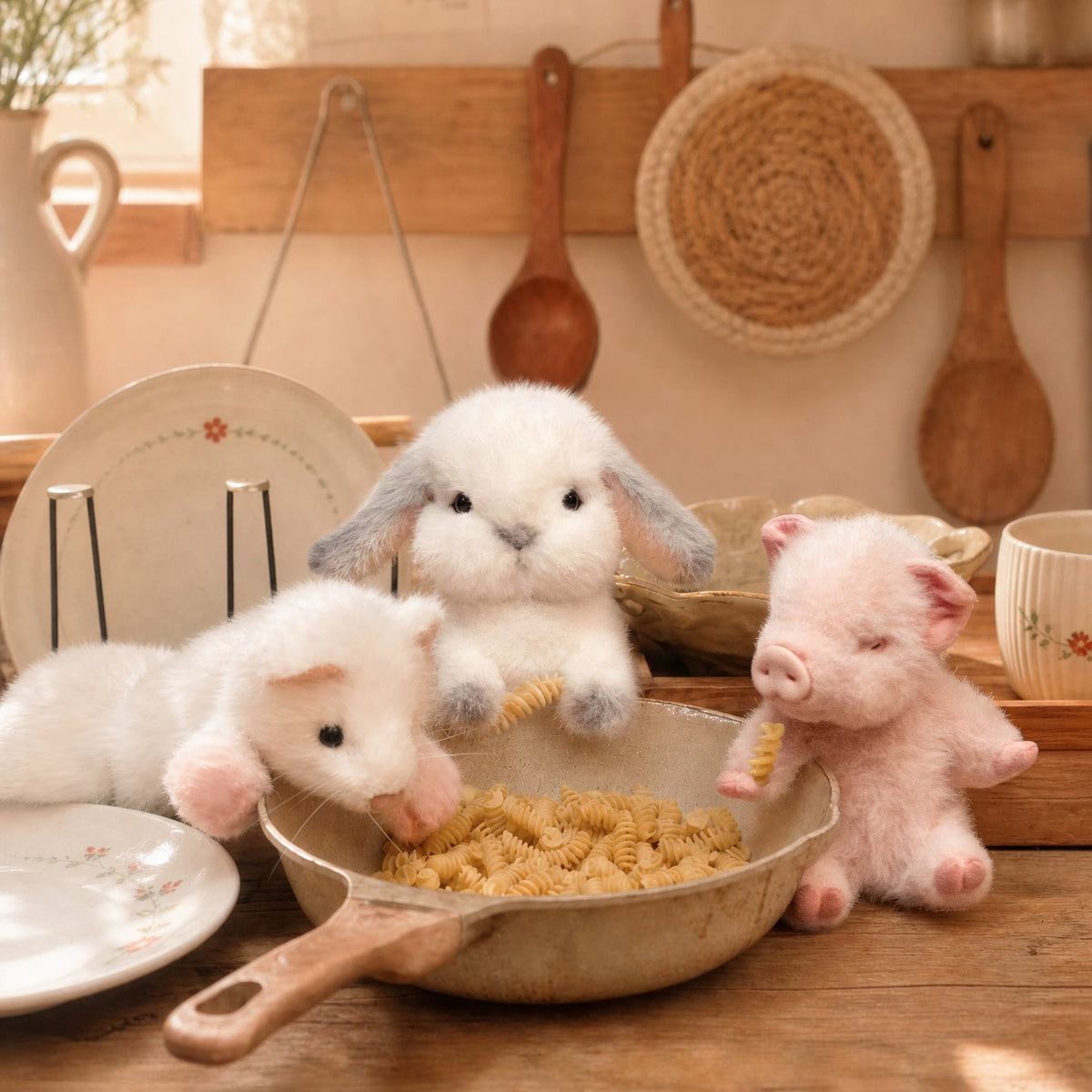 Handmade Realistic Rabbit, Teacup Pig & Ferret Companion
