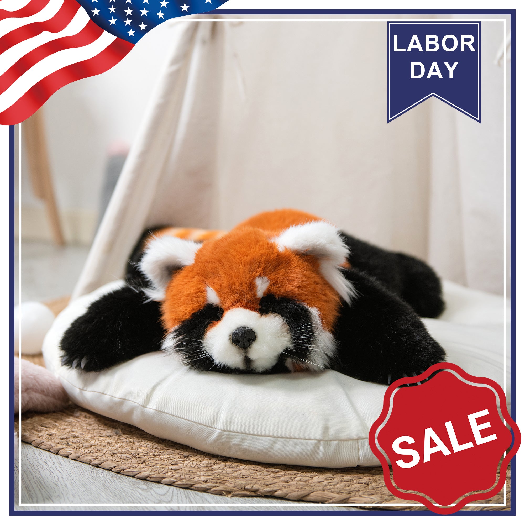 Breathing Red Panda Plush – Lifelike Calming Toy Gift