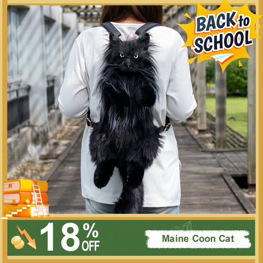 Maine Coon Cat Backpack – Realistic Cat Stylish Daypack