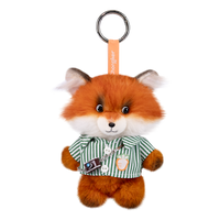 Red Fox Charm Keychain Pendant