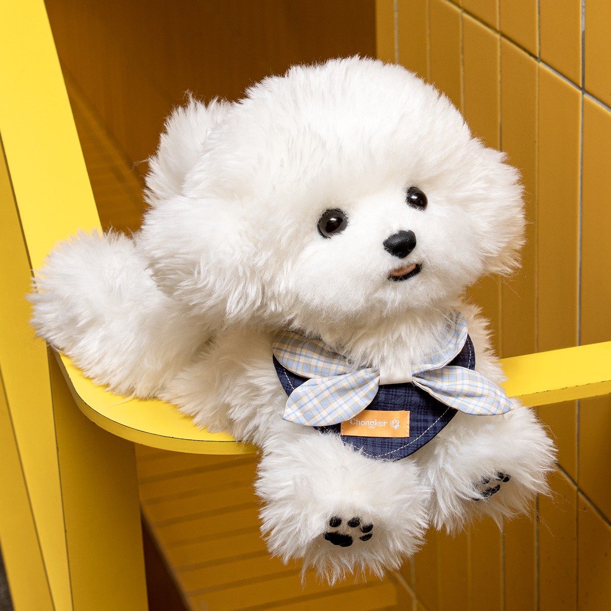 Bichon Frise Dog Backpack - Lifelike Companion Dog for Puppy Lovers