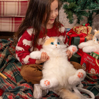 Sac à dos miniature de chat calico – Sac en peluche pour adolescents