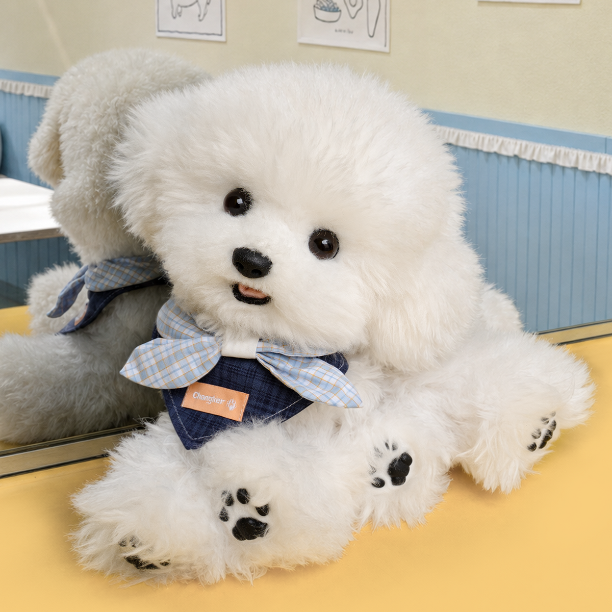 Bichon Frise Dog Backpack - Lifelike Companion Dog for Puppy Lovers