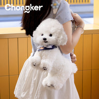 Bichon Frise Dog Backpack - Lifelike Companion Dog for Puppy Lovers