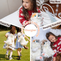Sac à dos miniature de chat calico – Sac en peluche pour adolescents
