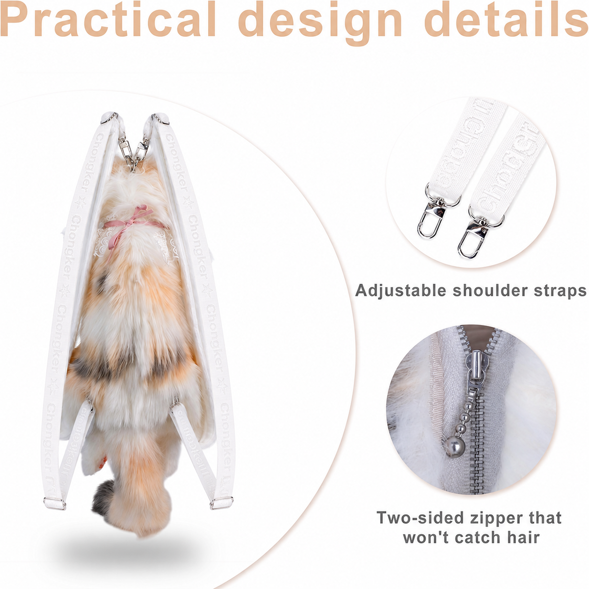 Fairy Light-calico Cat Backpack –Handmade Glowing Plush Gift