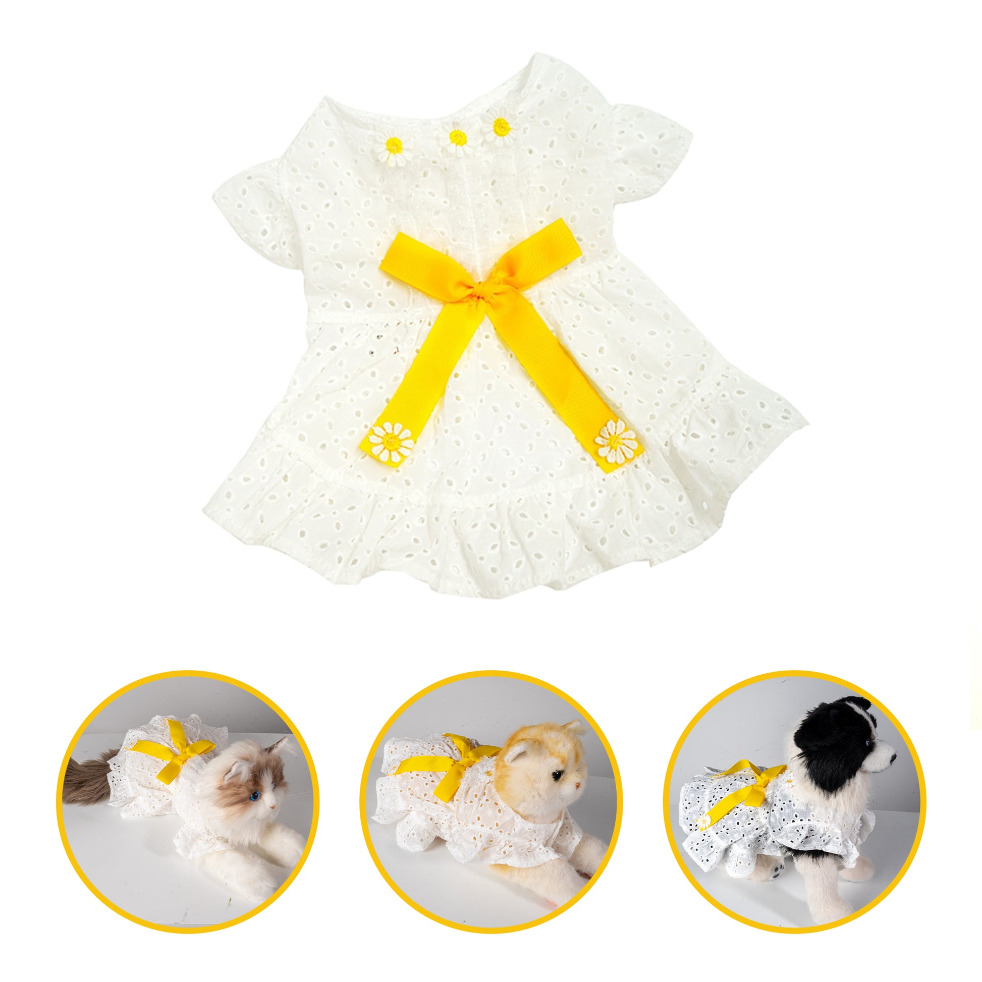 Yellow Bowtie clothes for cat - Chongker