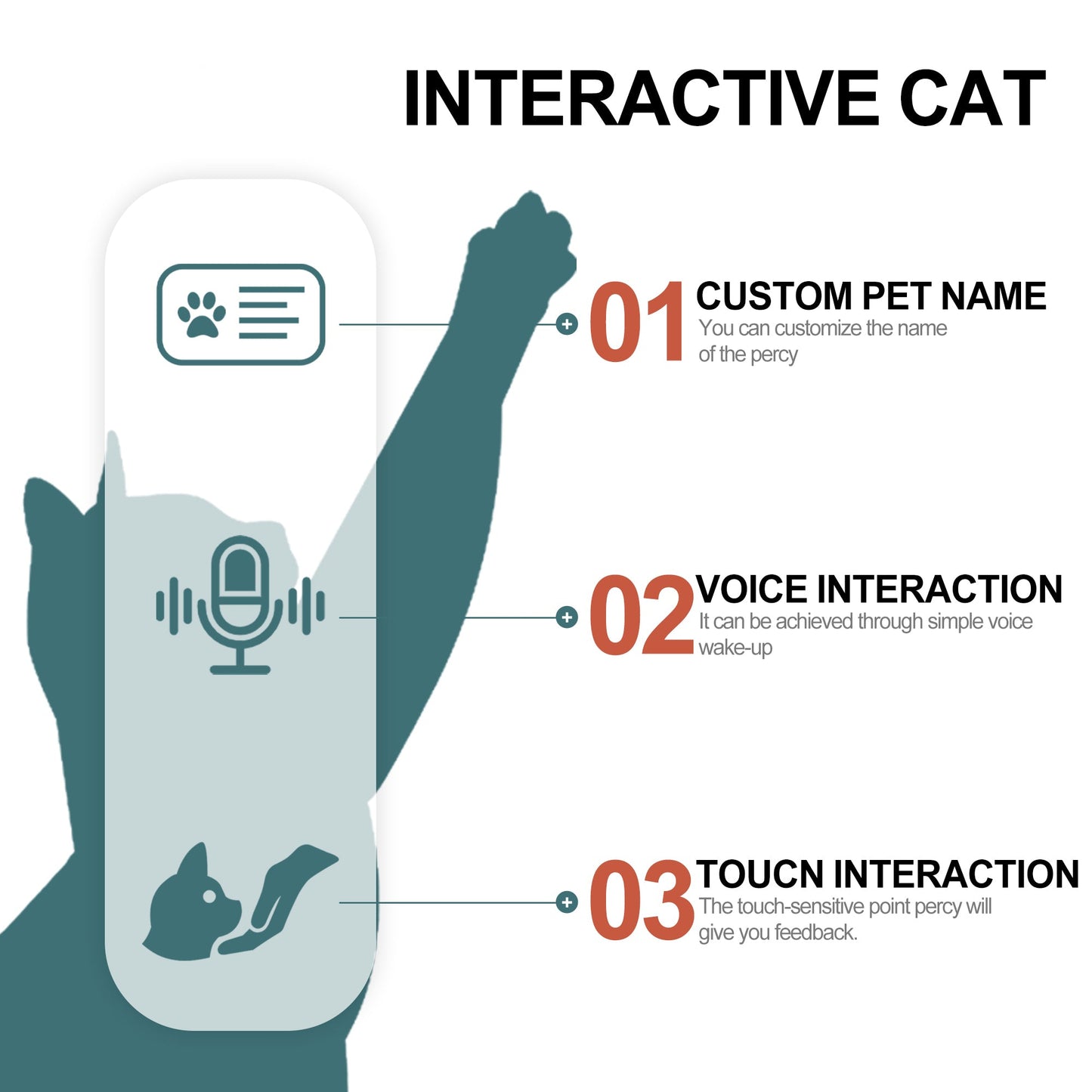 Custom Interactive Cat Long Hair Only