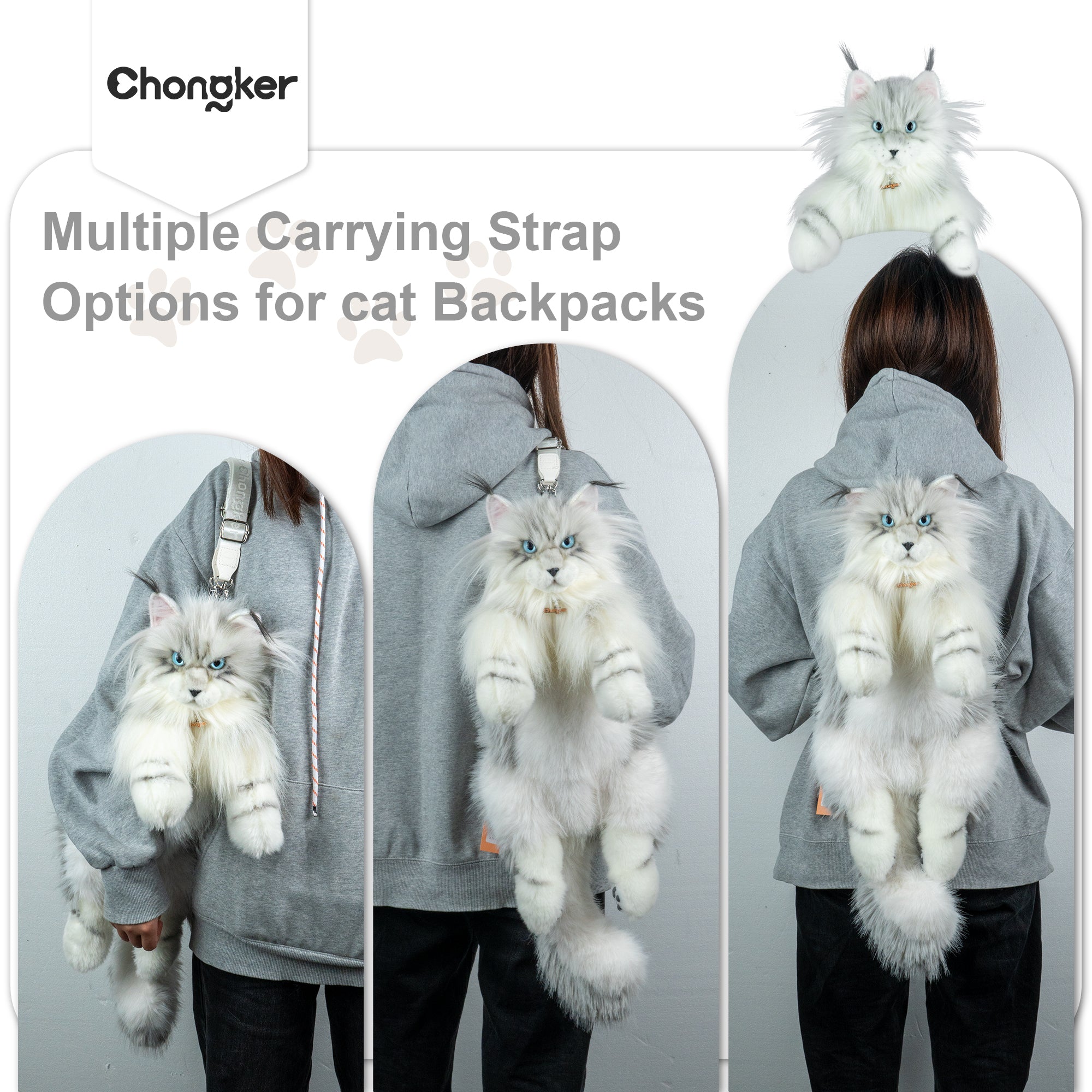 Silver Maine Coon Backpack-Majestic and Purrfect Companion