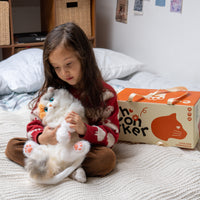 Sac à dos miniature de chat calico – Sac en peluche pour adolescents