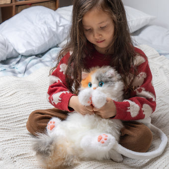 compare product Sac à dos miniature de chat calico – Sac en peluche pour adolescents