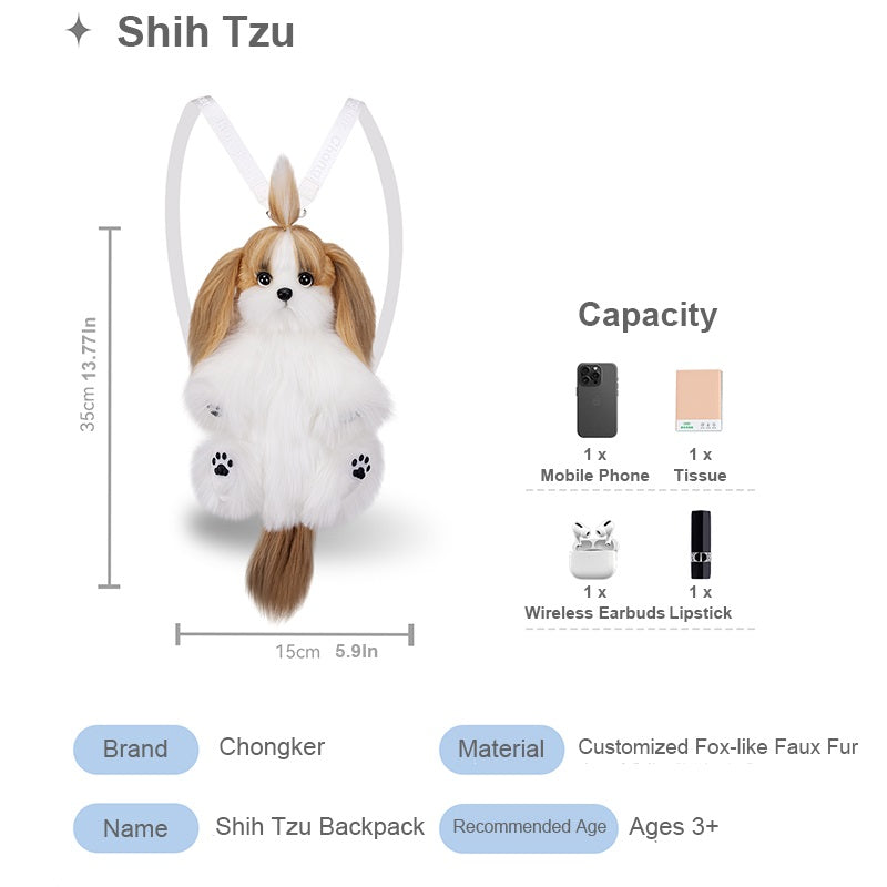 Shih Tzu Companion Backpack – Stylish & Pet-Loving