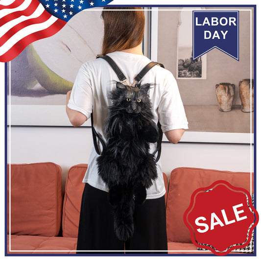 Maine Coon Cat Backpack – Realistic Cat Stylish Daypack