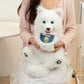 Fluffy Samoyed Backpack - Realistic White Cloud Cozy