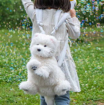 compare product Mochila de Perro Westie – Bolsa de Peluche para Chicas y Amantes de los Cachorros
