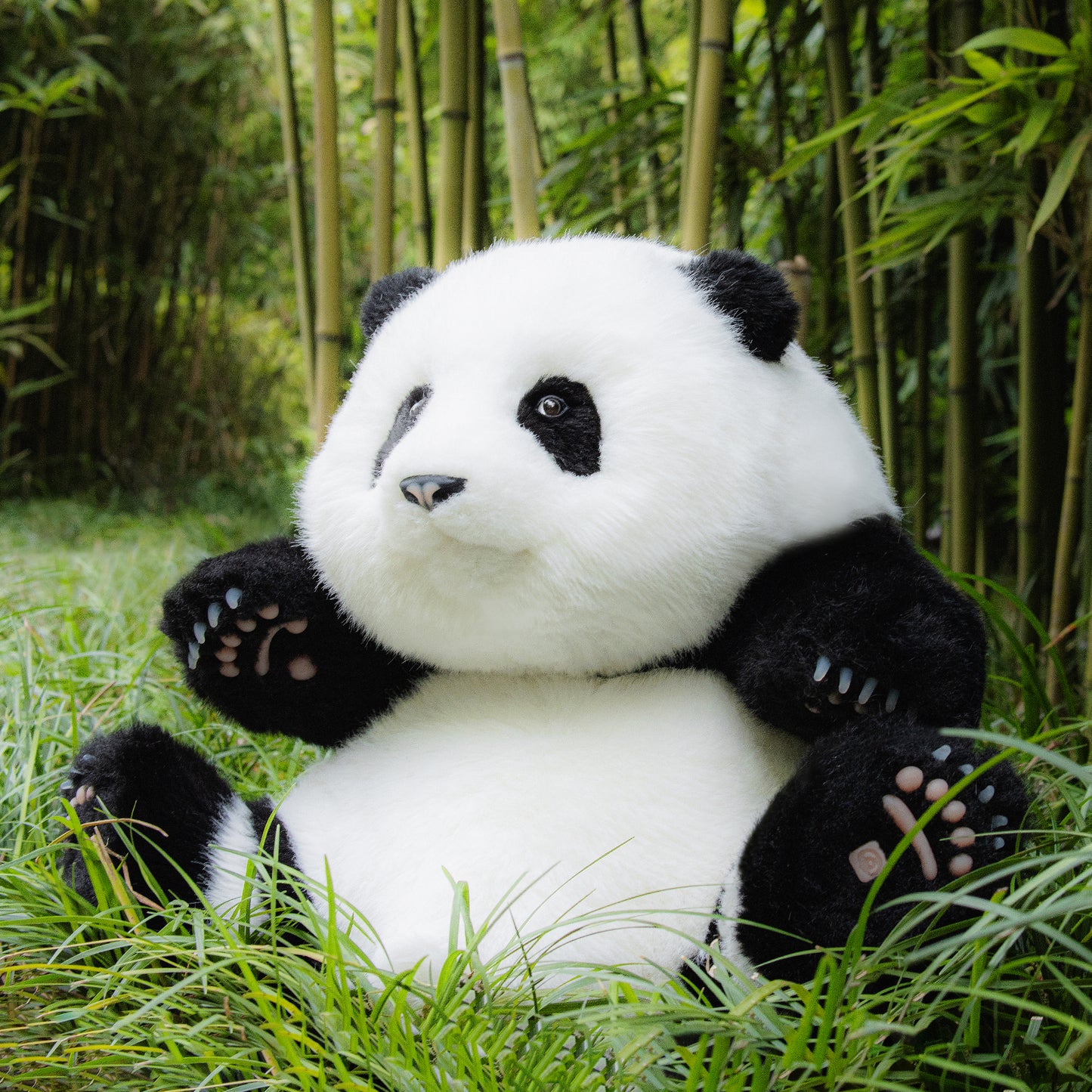 Chongker Handmade Stuffed Giant Panda Sitting (Hehua 5months old) - Chongker