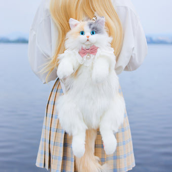compare product Fairy Light-calico Cat Backpack –Handmade Glowing Plush Gift