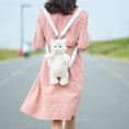 Load image into Gallery viewer, White Short-hair Cat Backpack
