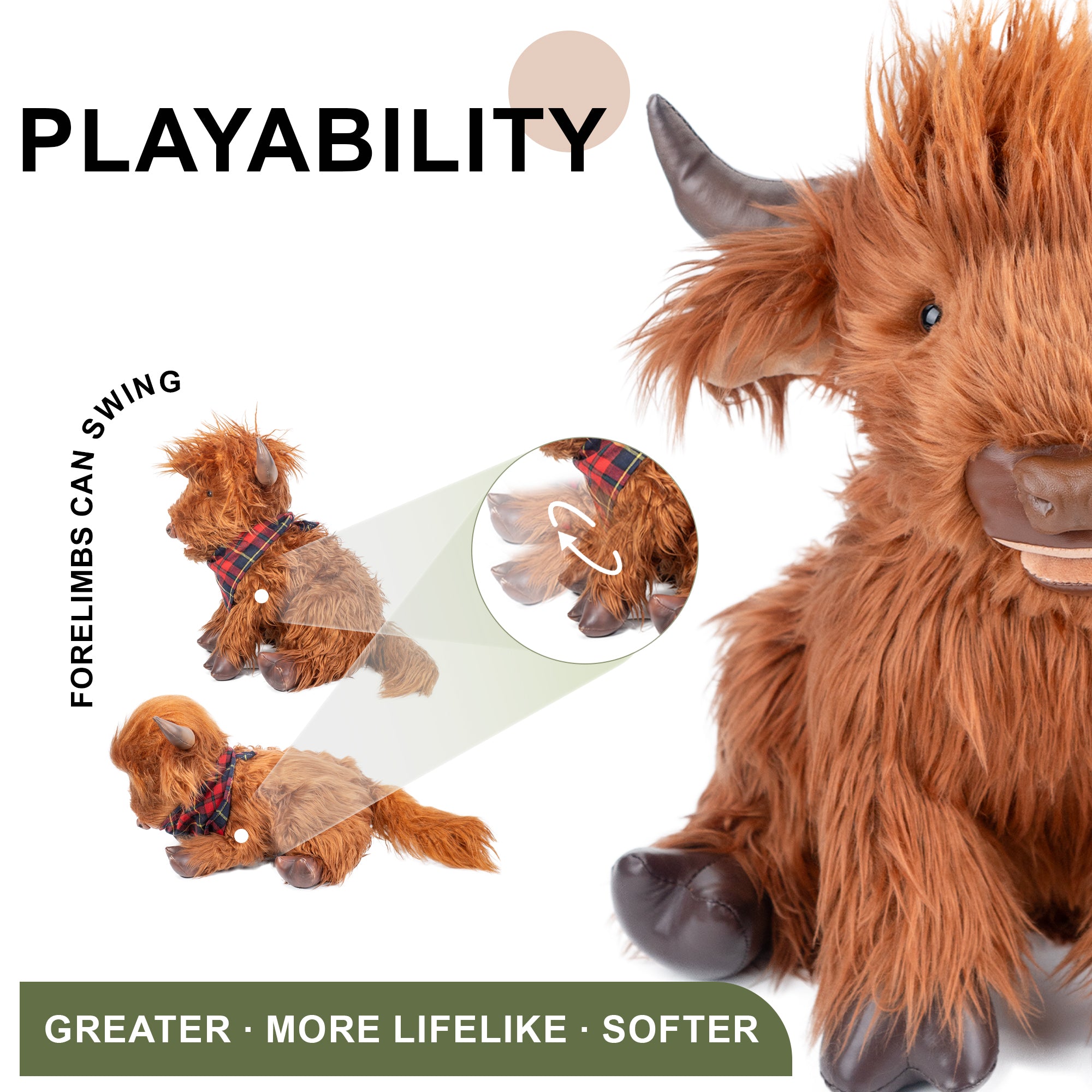 Highland Cow Big  45CM/17.71 IN