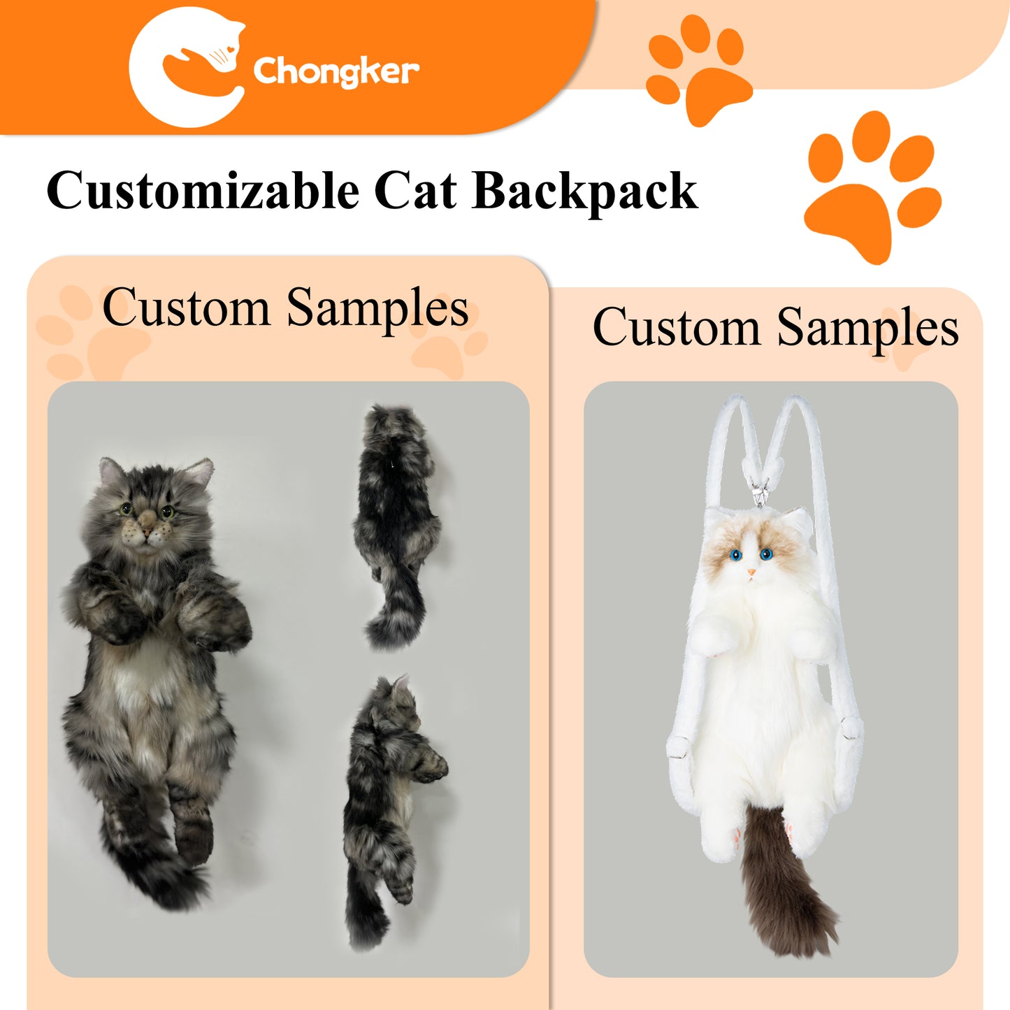 Custom Backpack (Long Hair Cat Only) - Chongker