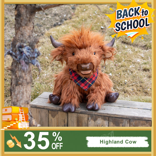 Highland Cow Plush – Weighted Toy for Kids & Adults