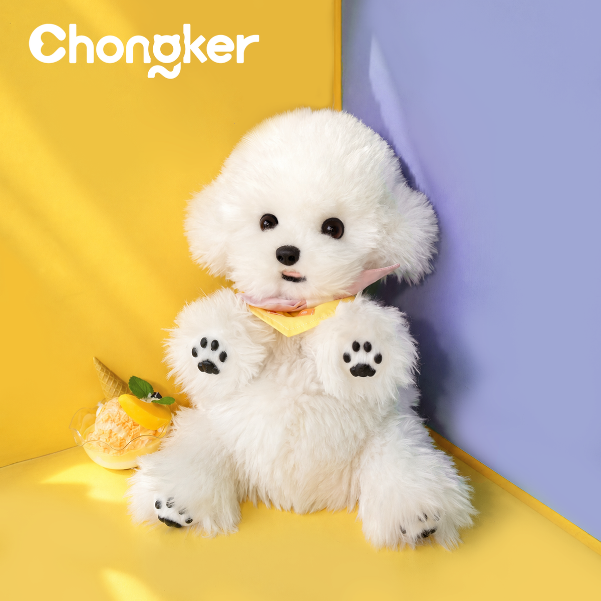 Bichon Frise Dog Shoulder Bag - Lifelike Companion Dog