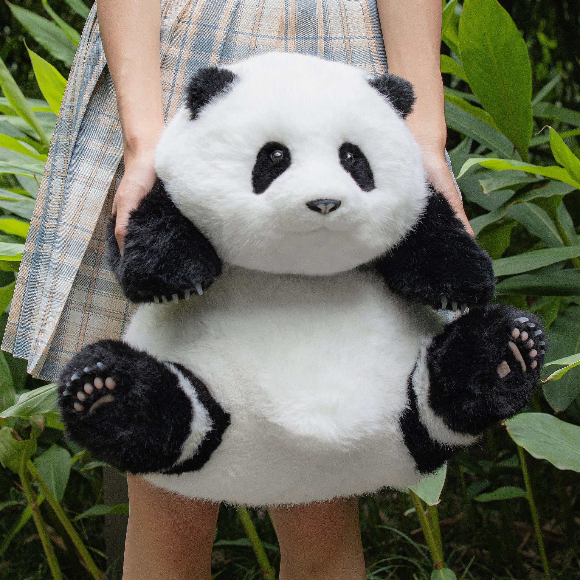 Chongker Handmade Stuffed Giant Panda Sitting (Hehua 5months old) - Chongker