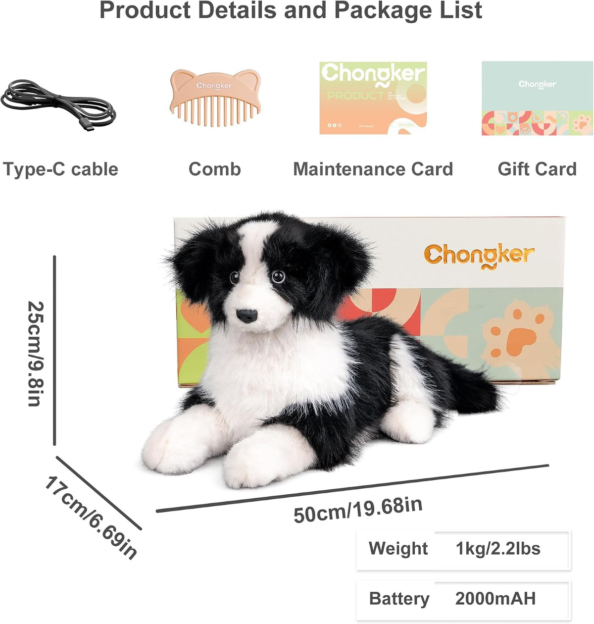 Percy Essential Robotic Dog-Border Collie Robotic Companion Dog