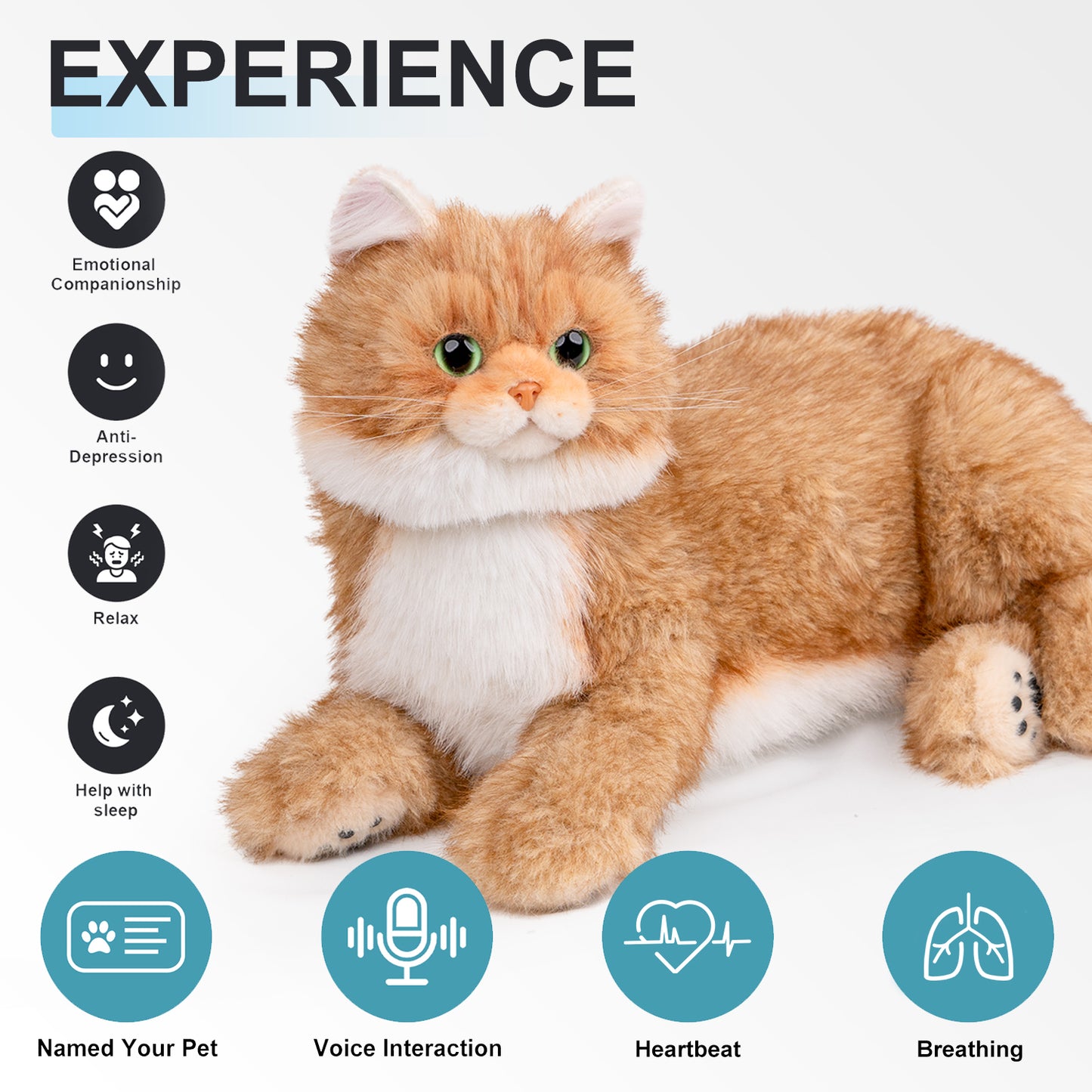 Percy Robot Cat – Interactive Weighted Comfort Toy