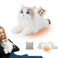 Lifelike Weighted Heated Cat for Comfort & Calm with Microwavable Pack