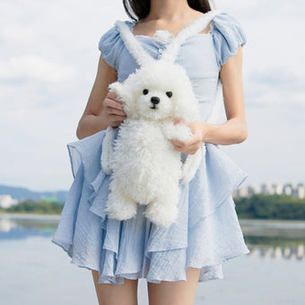 compare product Poodle Dog Backpack – Plush Puppy Bag for Daily Use