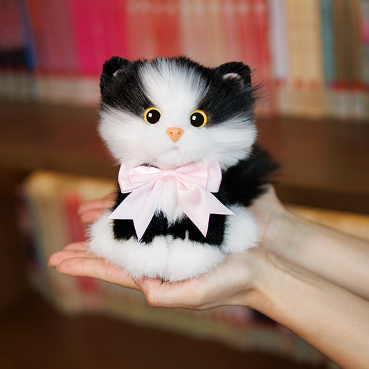 Tuxedo Cat Keychain Ring