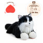 Tuxedo Lifelike Weighted Heated Cat for Comfort & Calm with Microwavable Pack