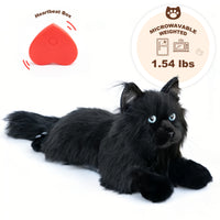 Gato Maine Coon Pesado, Calentado y Semirrealista para Comodidad y Calma con Paquete Microondas