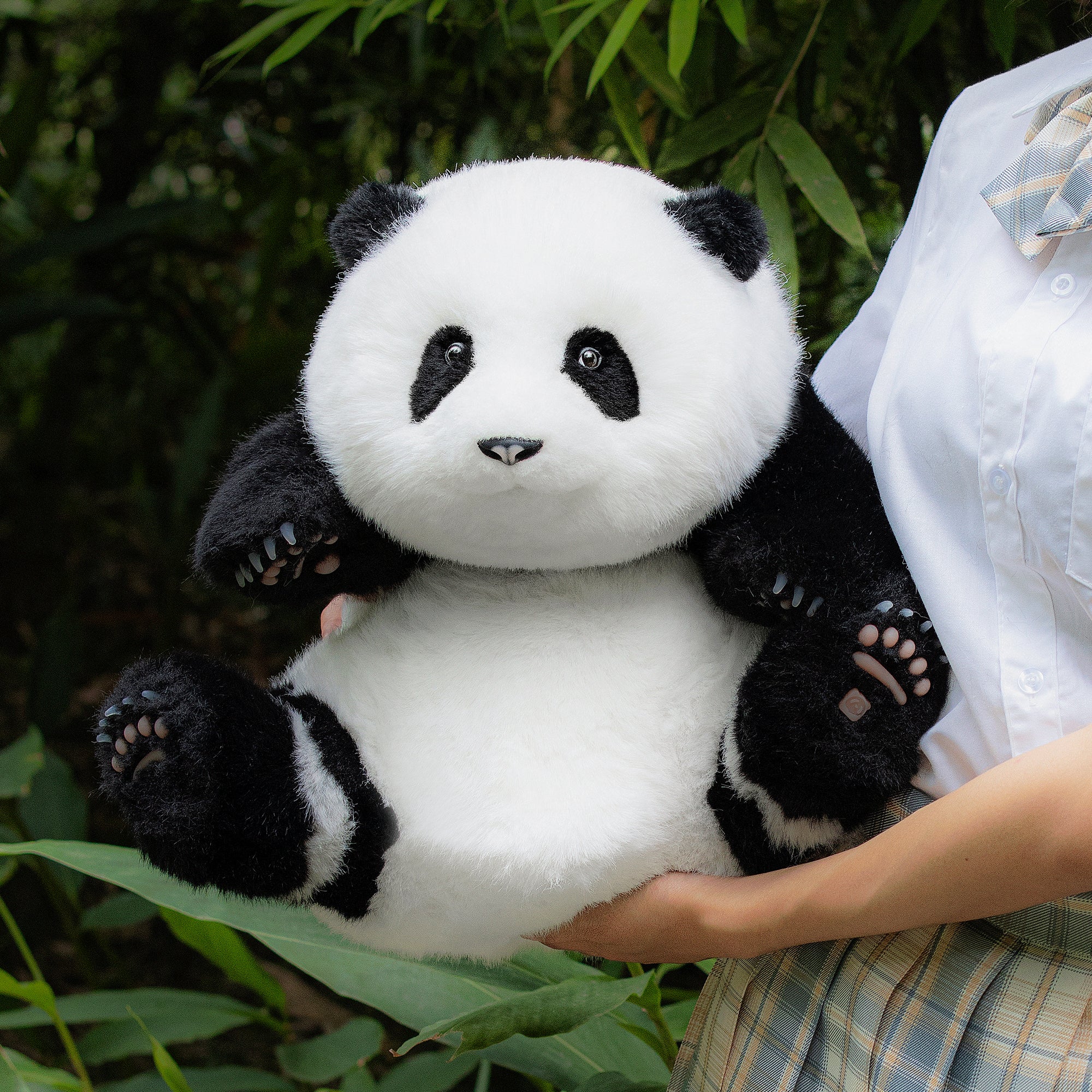 Chongker Handmade Stuffed Giant Panda Sitting (Hehua 5months old) - Chongker